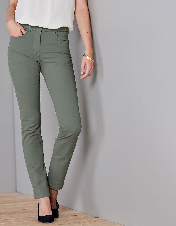 Pantalon droit gainant - grande stature entrej. 78 cm (kaki) Pantalon droit gainant - grande stature entrej. 78 cm (kaki)