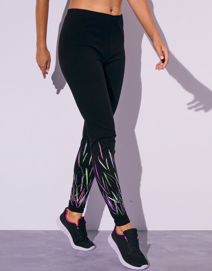 Legging imprimé graphique (noir / multicolore) Legging imprimé graphique (noir / multicolore)