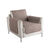 Protège-salon antiglisse microfibre matelassé (taupe)