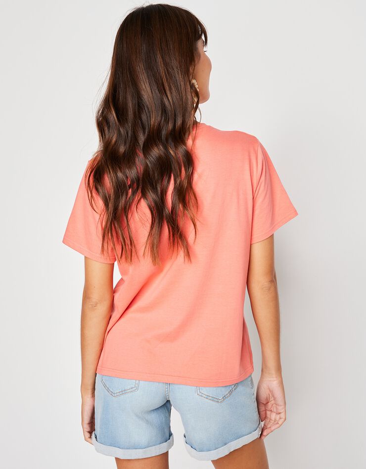 Tee-shirt "loose" en coton, uni (mandarine) Tee-shirt "loose" en coton, uni (mandarine)