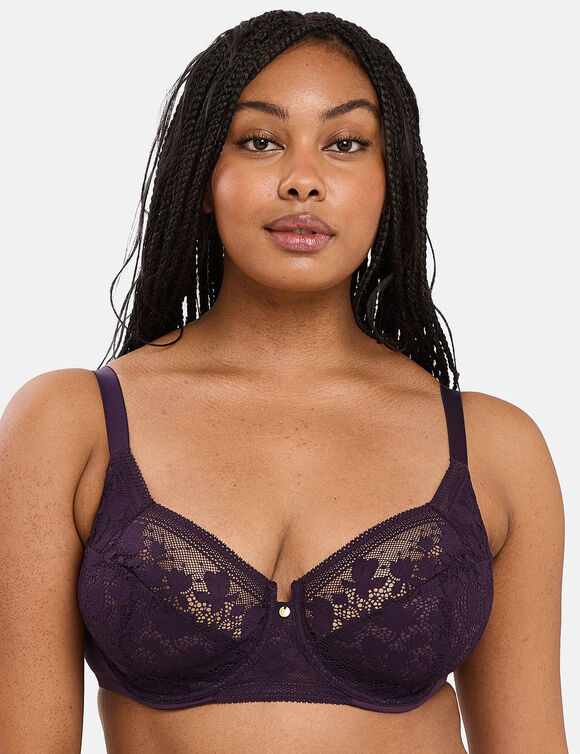 Soutien-gorge dentelle Suzie - avec armatures (violet)