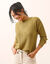 Pull torsadé, maille anglaise (vert mousse)
