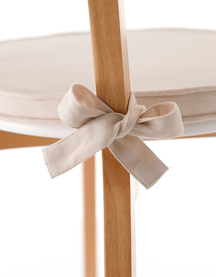 Coussin d'assise uni rond bachette (naturel)