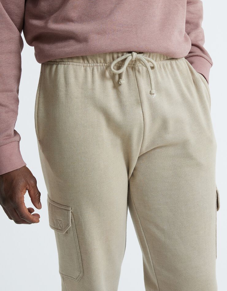 Pantalon molleton cargo (beige) Pantalon molleton cargo (beige)