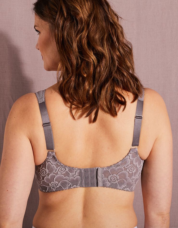 Soutien-gorge dentelle et tulle gris - sans armatures (gris) Soutien-gorge dentelle et tulle gris - sans armatures (gris)
