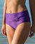 Culotte taille haute drapée unie, Solaro (violet)