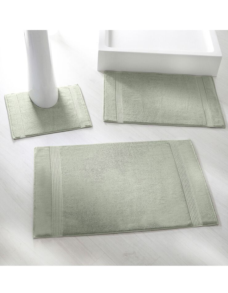 Tapis de bain uni coton issu de l'agriculture biologique (vert tilleul) Tapis de bain uni coton issu de l'agriculture biologique (vert tilleul)