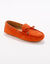 Mocassins en cuir ultra-souple à liens (orange)