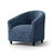 Housse microfibre bi-extensible effet faux uni sp&eacute;ciale fauteuil cabriolet (bleu)