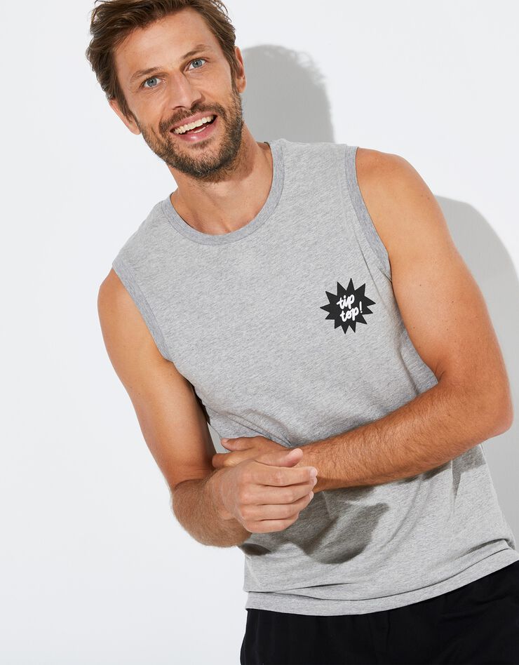 Tee-shirt sans manches homme collection Lulu la Nantaise (gris) Tee-shirt sans manches homme collection Lulu la Nantaise (gris)