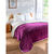 Couverture double face polaire et sherpa (aubergine)
