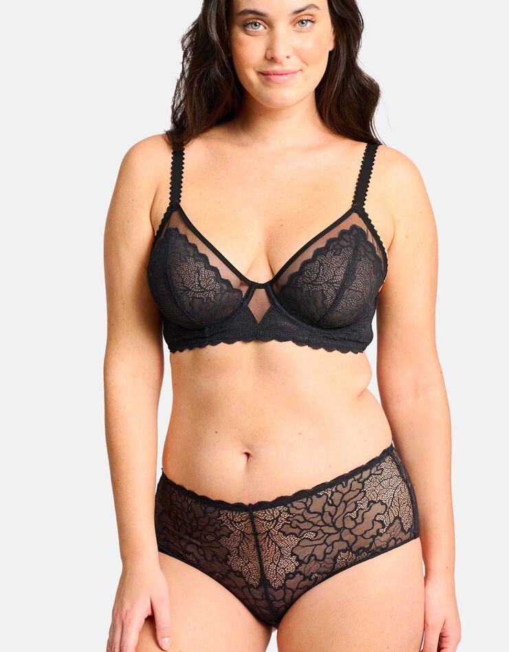 Soutien-gorge bustier Océane - avec armatures (noir) Soutien-gorge bustier Océane - avec armatures (noir)