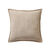 Coussin uni velours c&ocirc;tel&eacute; (beige)