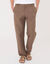 Pantalon coton lin ceinture 3/4 &eacute;lastiqu&eacute;e  (marron)