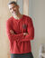 T-shirt pyjama impression poitrine manches longues (rouille)