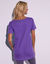 T-shirt uni col rond, coton biologique(**) (iris)