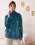 Veste polaire zippée (bleu paon)