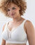 Soutien-gorge dentelle et velours grand maintien - sans armatures (ivoire)