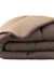Couette bicolore microfibre 350 g/m&sup2; (chocolat / caramel)