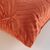 Coussin carré velours motif feuilles (terracotta)
