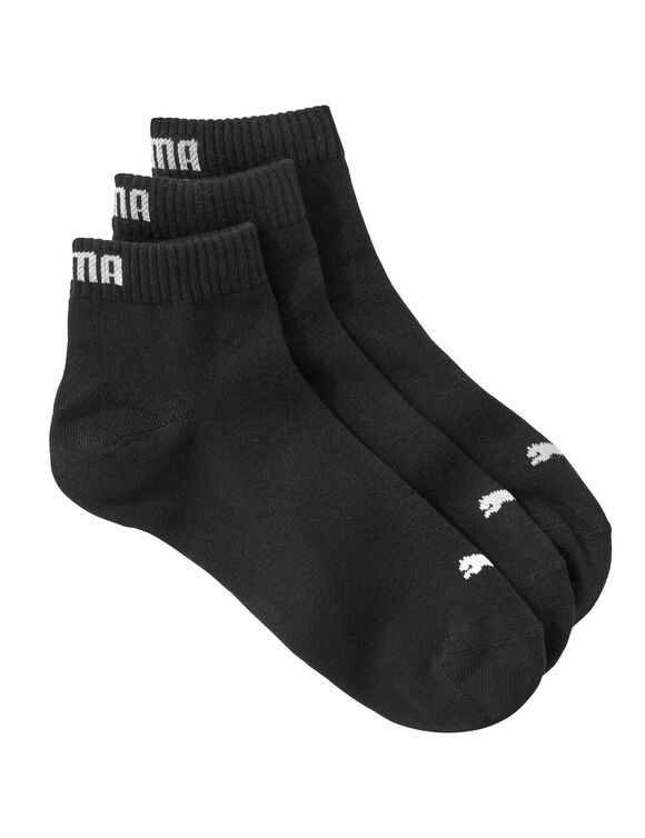 Chaussettes Quarter - lot de 3 paires (noir)
