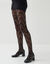 Collants motifs fine r&eacute;sille et dentelle fleurie - lot de 2 (noir)