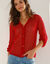 Gilet en maille fantaisie (rouge)