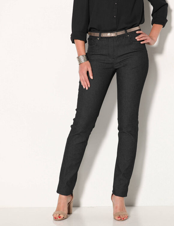 Pantalon stretch coutures affinantes (noir)
