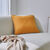 Coussin uni biais en jute  (miel)