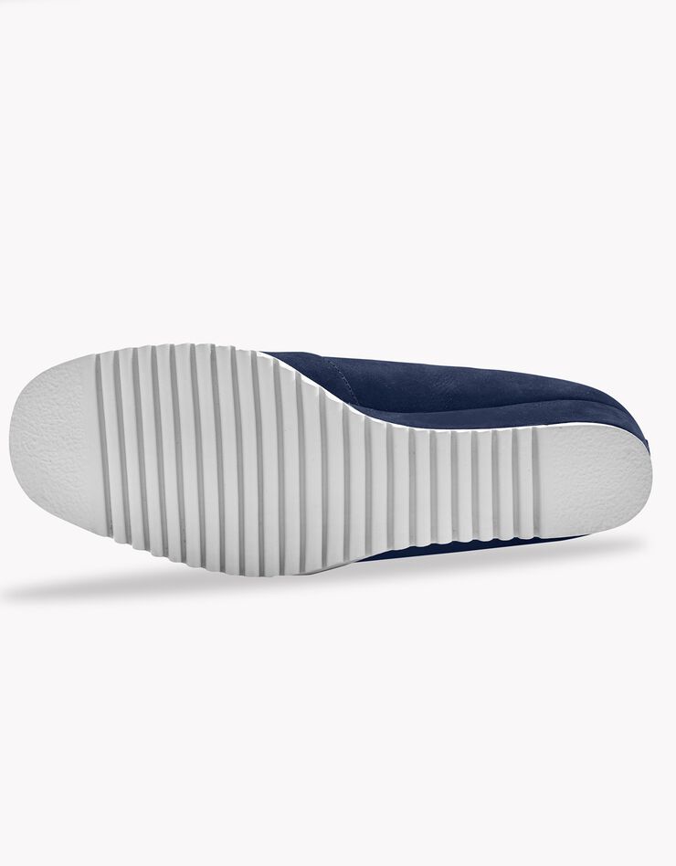 Ballerines compensées en cuir - marine (marine)