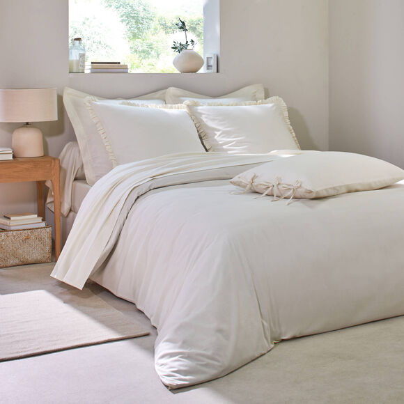 Linge de lit uni - percale de coton 72 fils/cm&sup2; (&eacute;cru)