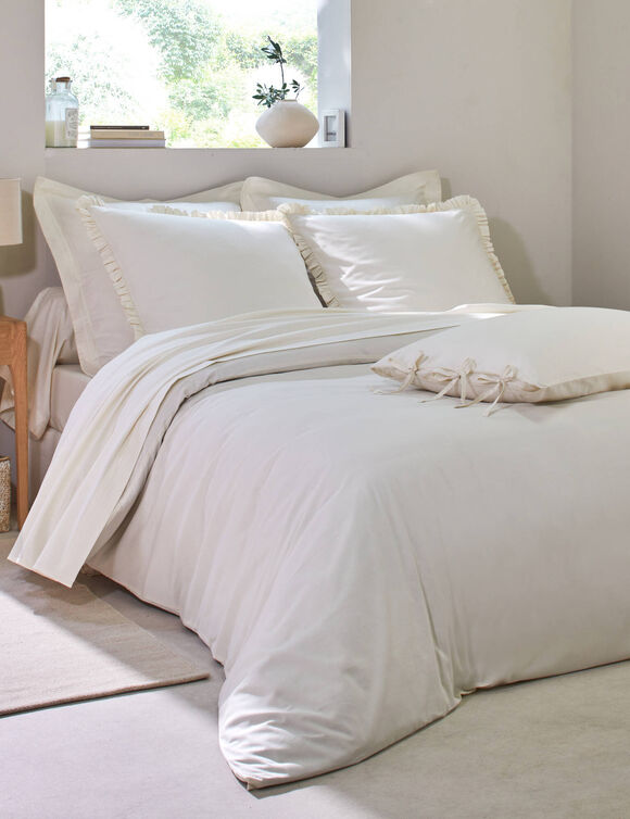 Linge de lit uni - percale de coton 72 fils/cm&sup2; (&eacute;cru)