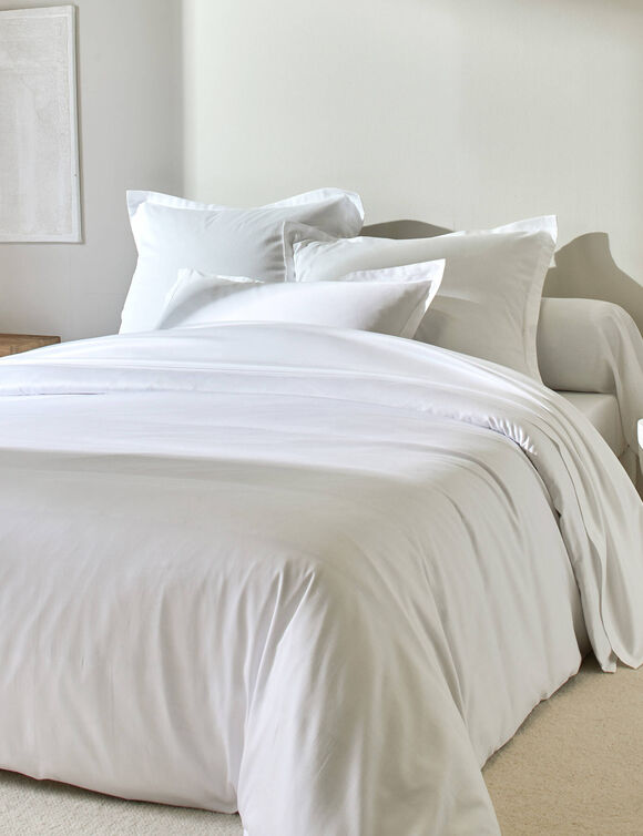 Linge de lit satin uni (blanc)