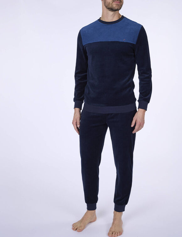 Pyjama velours Daniel Hechter (bleu / marine)