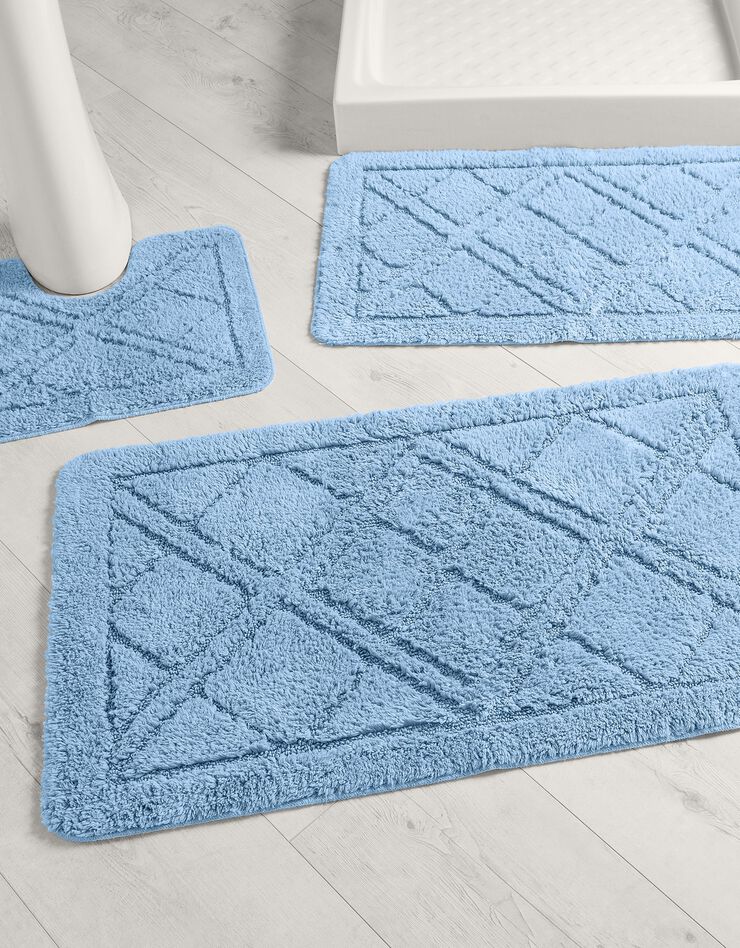 Tapis de bain losanges (bleu) Tapis de bain losanges (bleu)