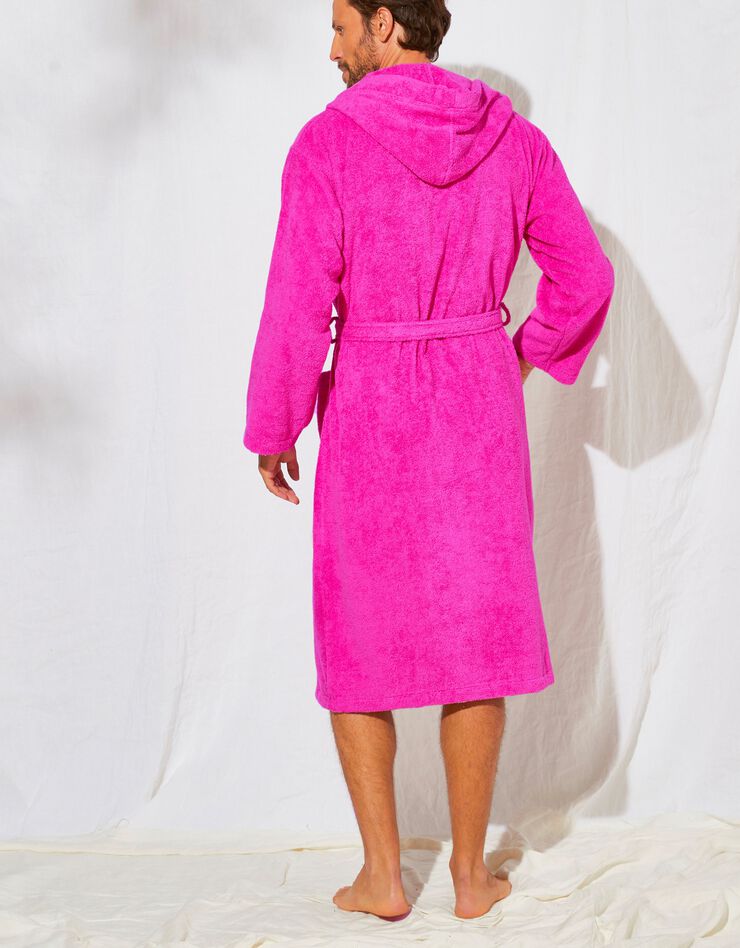 Peignoir mixte adulte col capuche éponge bouclette (fuchsia) Peignoir mixte adulte col capuche éponge bouclette (fuchsia)