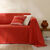 Housse coussin multicolore coton tissage artisanal - lot de 2 (terracotta)