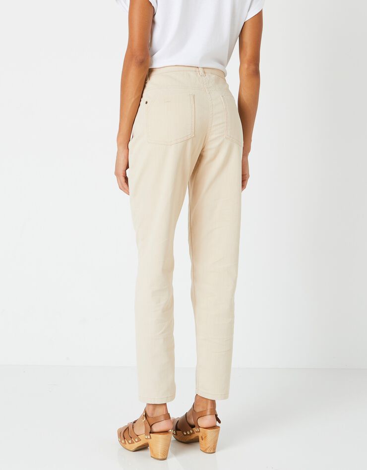 Jean stretch coupe mom couleur, spécial petites (grège) Jean stretch coupe mom couleur, spécial petites (grège)