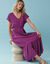 Robe Sp&eacute;cial Petite base volant&eacute;e (violet)