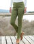 Pantalon droit "ultra confort" taille élastiquée (vert olive)