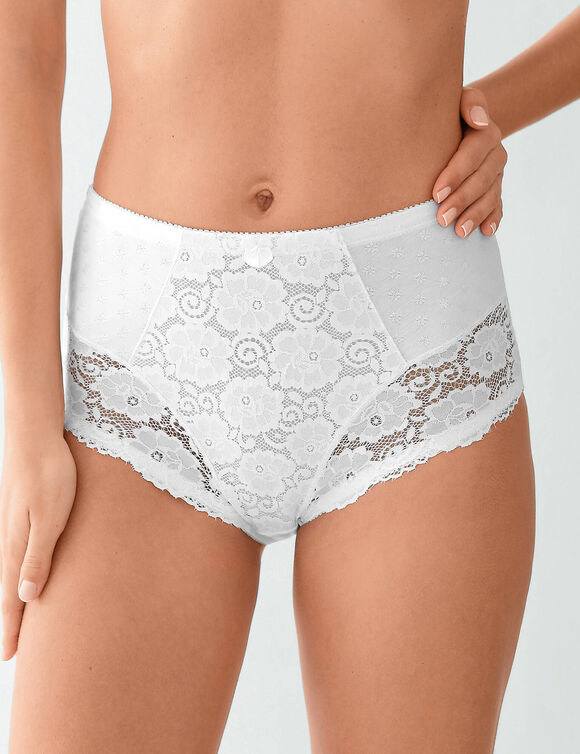 Culotte gainante maintien mod&eacute;r&eacute; - lot de 2 (2 blanc)