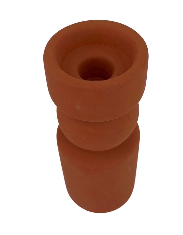 Bougeoir photophore en terre cuite (terracotta)