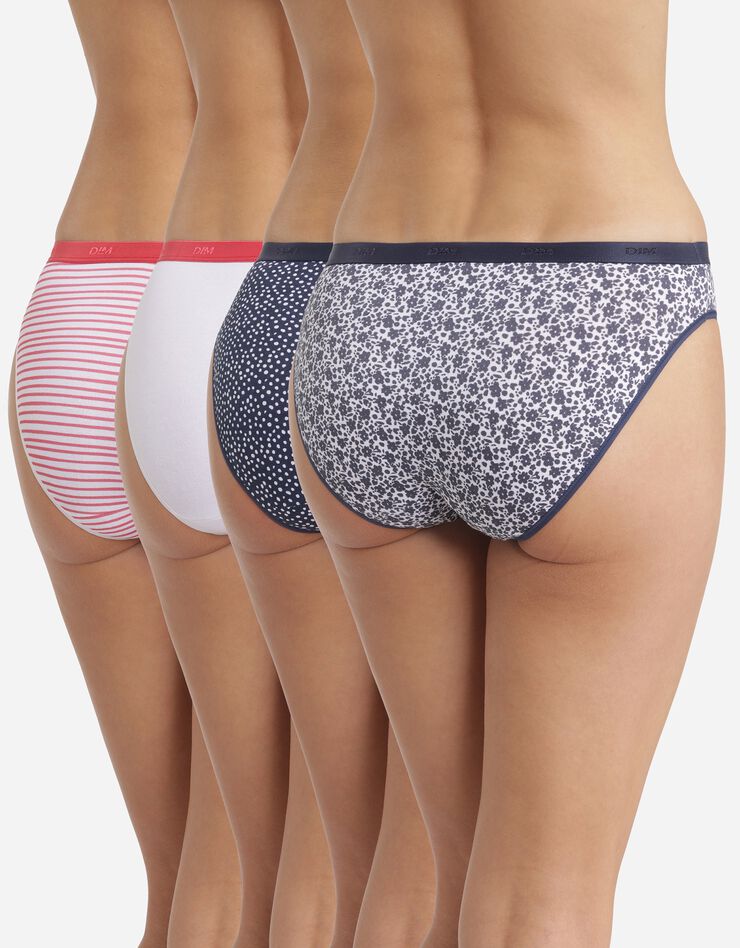 Slip "Les Pockets" Basic coton stretch imprimé graphique- Lot de 3 +1 GRATUIT(1) (rouge + bleu) Slip "Les Pockets" Basic coton stretch imprimé graphique- Lot de 3 +1 GRATUIT(1) (rouge + bleu)