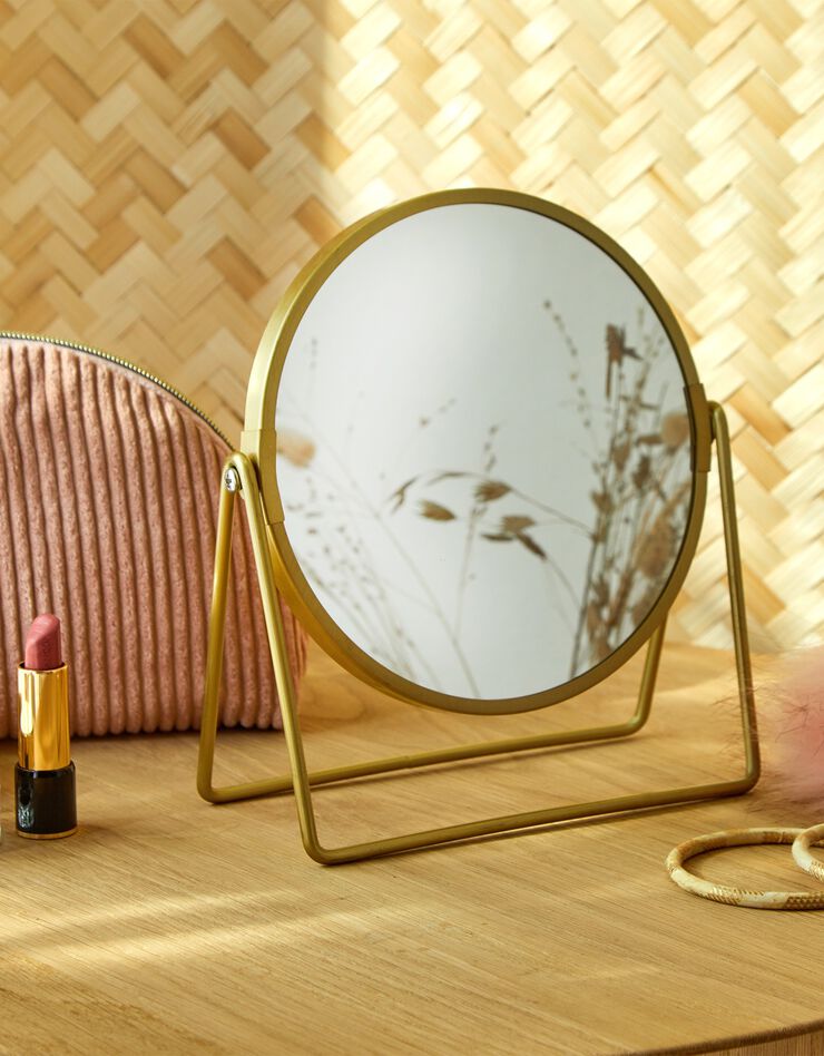 Miroir pivotant réversible à poser doré (doré)