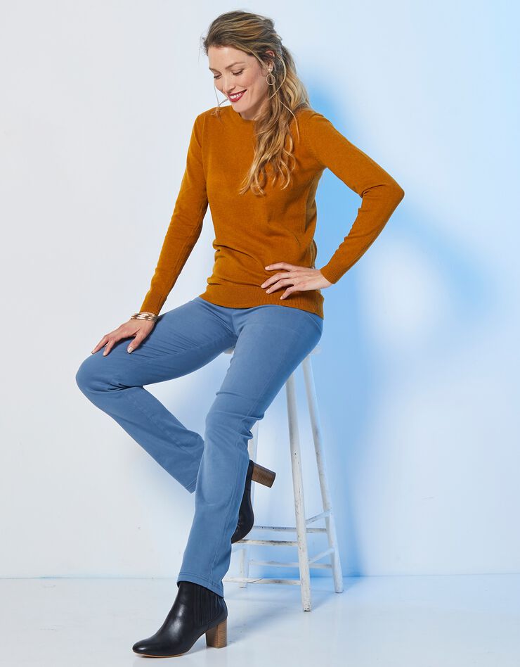 Pantalon sculptant effet ventre plat taille élastiquée (bleu grisé) Pantalon sculptant effet ventre plat taille élastiquée (bleu grisé)