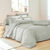 Linge de lit uni polyester-coton Colombine (gris perle)