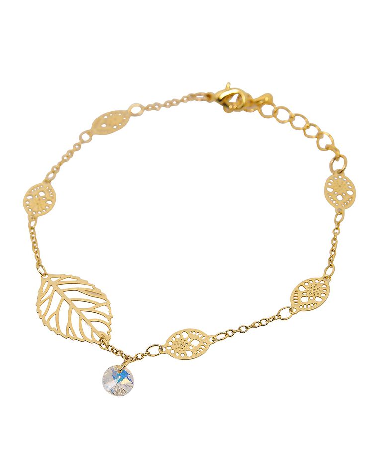 Bracelet strass et doré or fin (doré)