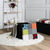 Coffre-pouf pliable patchwork (multicolore)