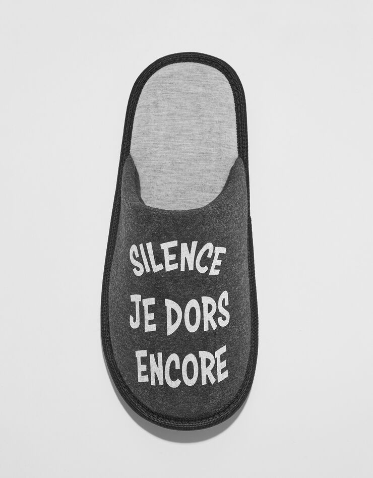 Mules unies gris anthracite à message (anthracite) Mules unies gris anthracite à message (anthracite)