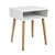 Table de chevet bicolore - 1 niche (blanc)
